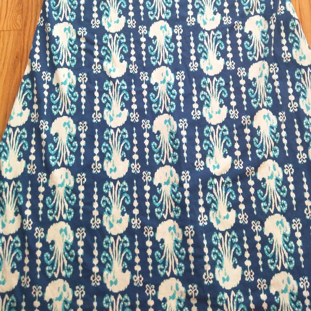 Lilly Pulitzer Melle Dress Indigo Get in Line Blue Sleeveless Racerback White L - Picture 10 of 16